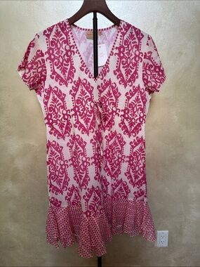 Rungolee Bellini Dress in pink ikat size medium NWT